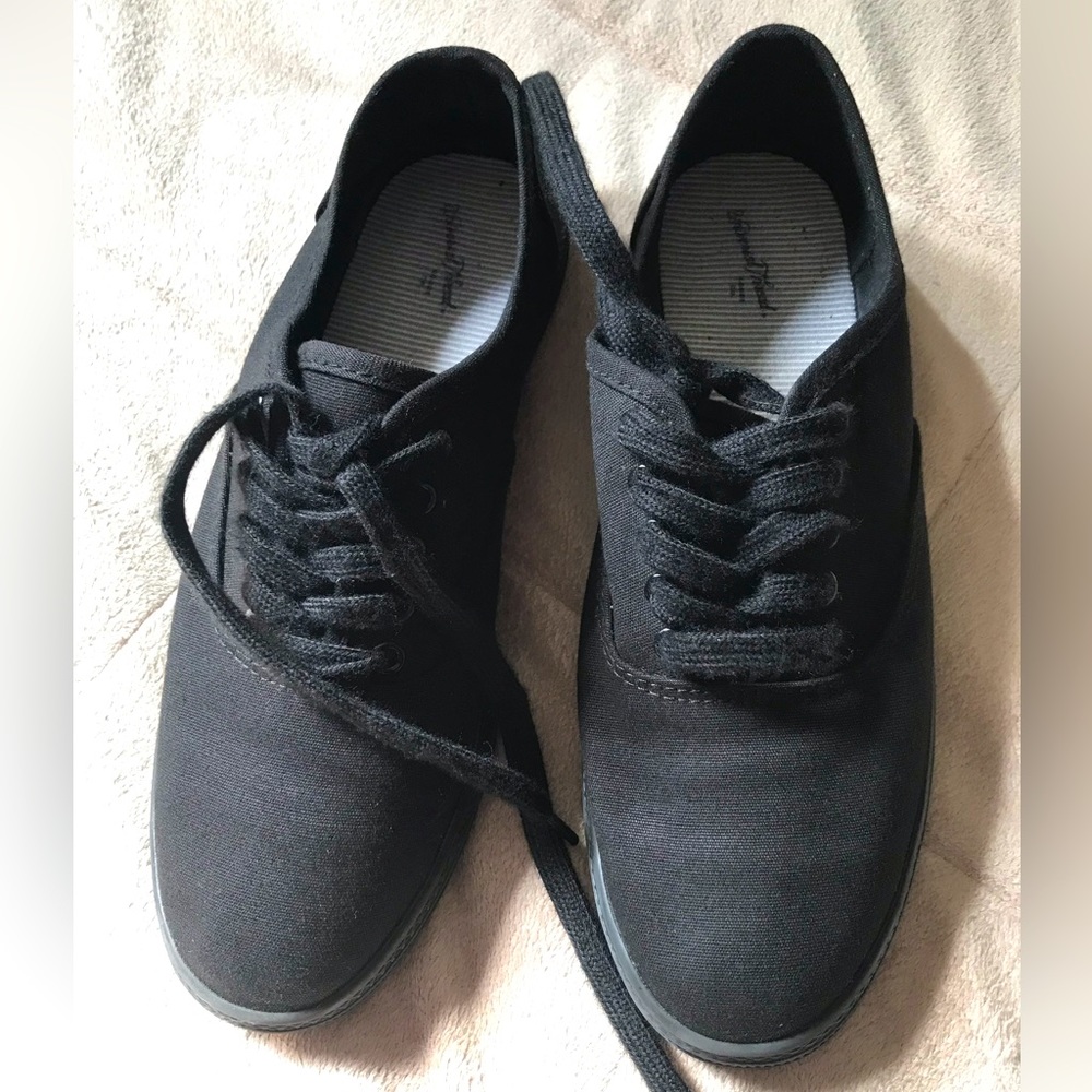 Black Lace-up Sneakers